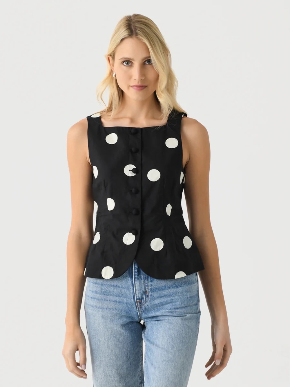 Ciao Lucia XS Amira Top Blouse Polka Dot